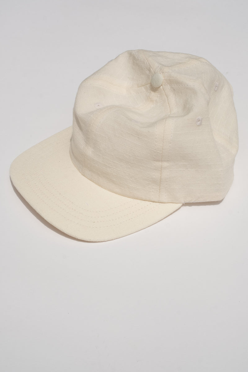 CHENGA RIPSTOP DAD CAP IN WASHED WHITE
