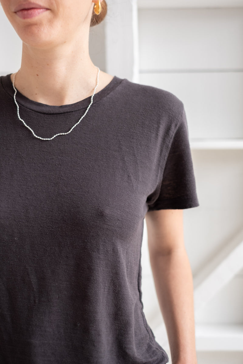 MADISON 100% HEMP TEE IN BLACK