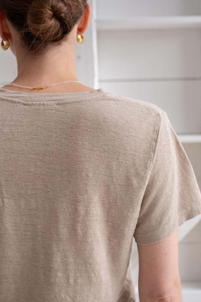 MADISON 100% HEMP TEE IN CANVAS
