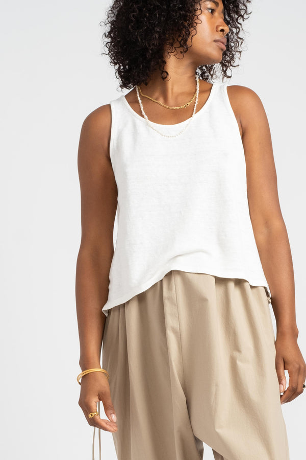 Sophie Tank in Washed White