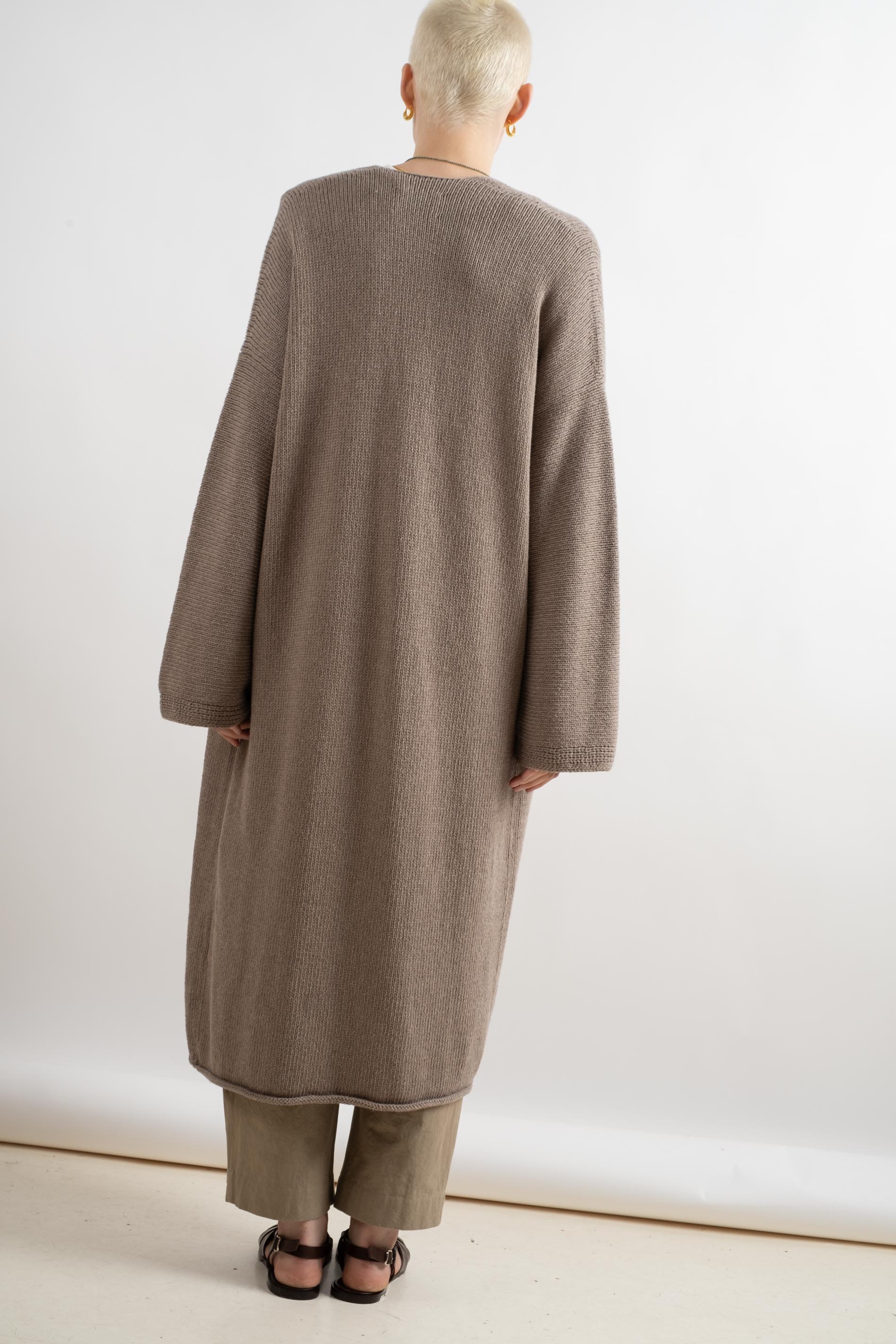 Lauren Manoogian Long Open Cardigan in Wood RELIQUARY