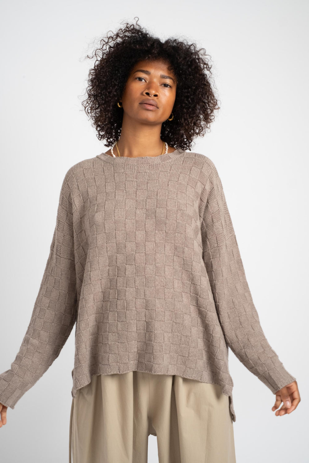 Plait Pullover in Wood