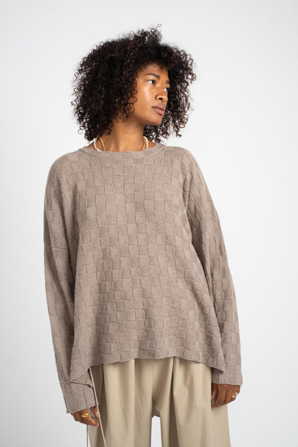 Plait Pullover in Wood