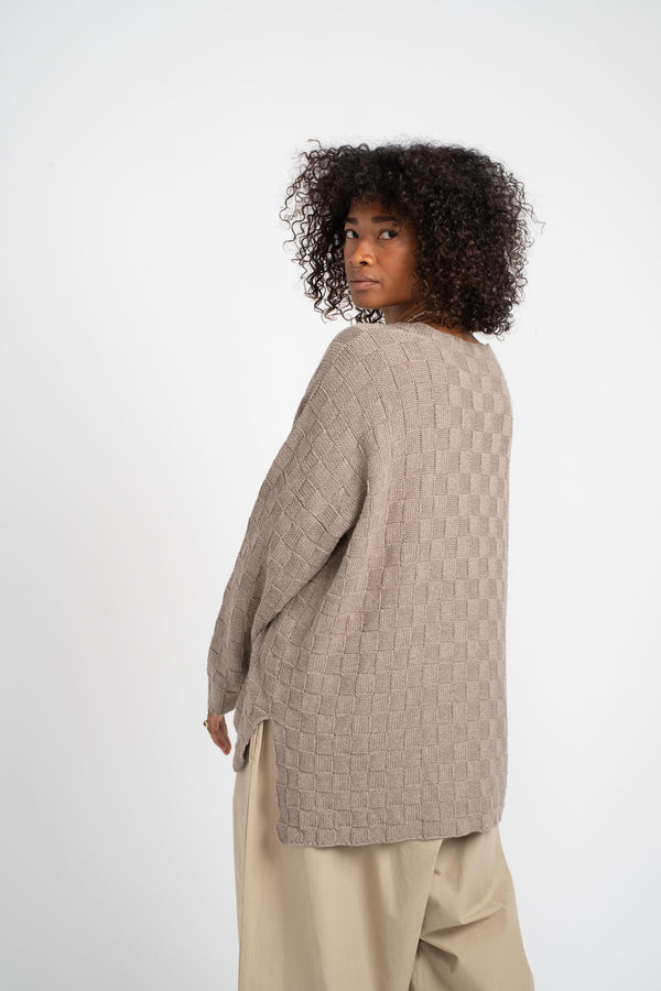 Plait Pullover in Wood