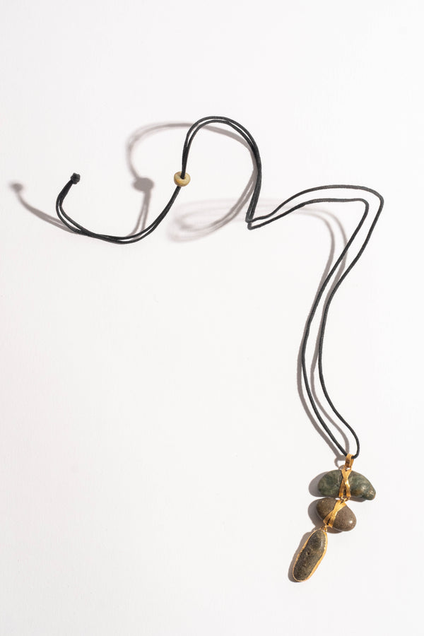 22K 3 Drop Pebble Pendant