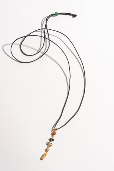 22K 5 Drop Mix Gem Chimu Pendant