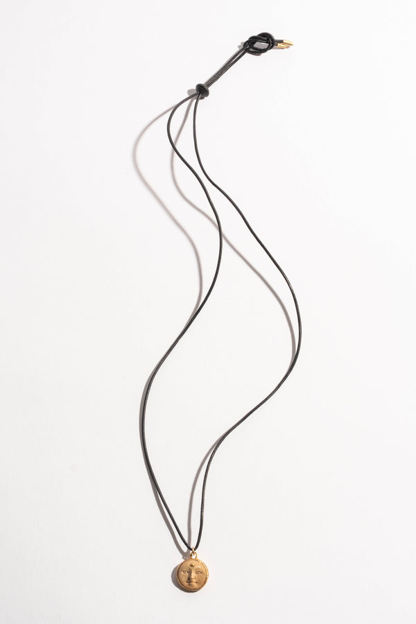 22K Bone Carved Face Pendant