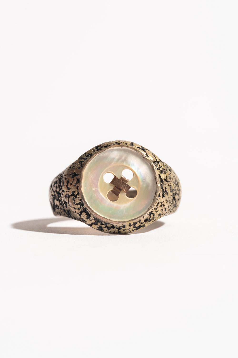 Sterling Button Ring