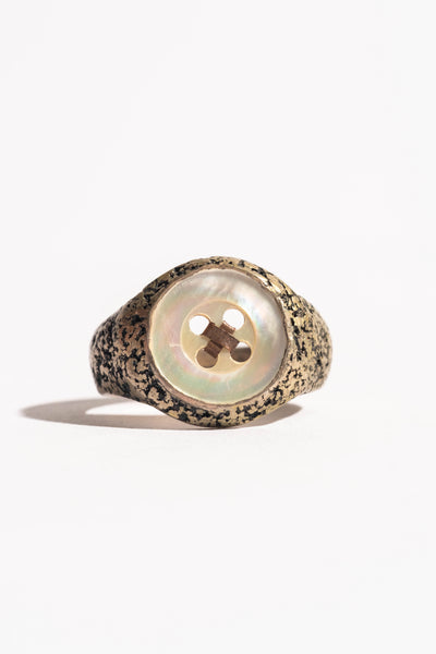 Sterling Button Ring