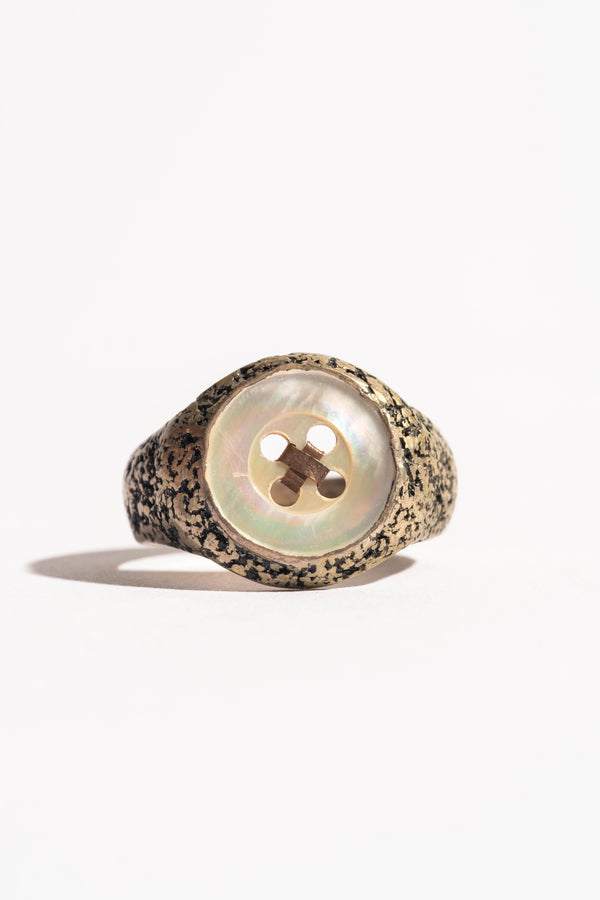 Sterling Button Ring