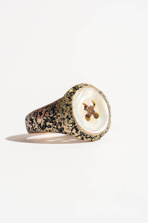 Sterling Button Ring