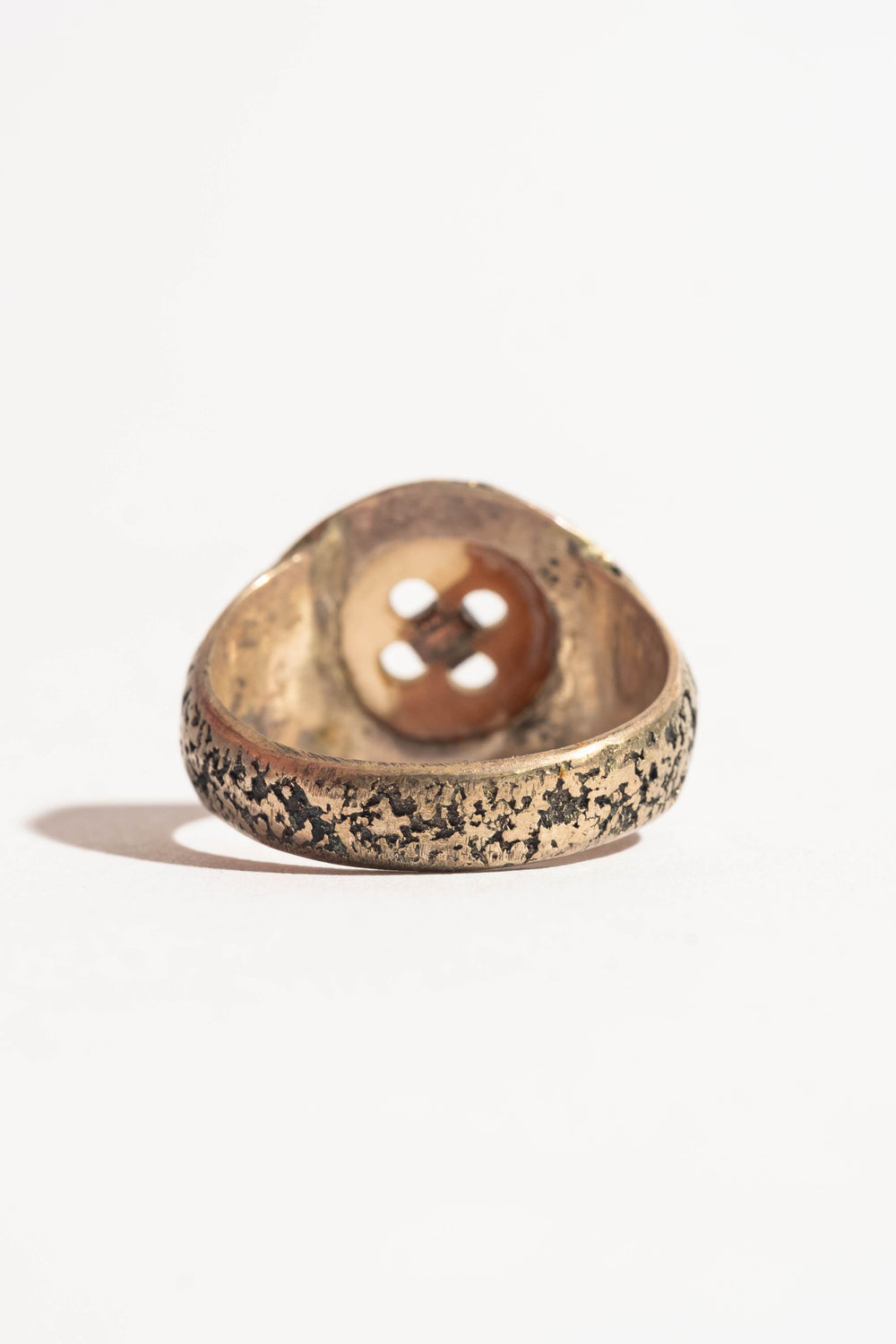 Sterling Button Ring