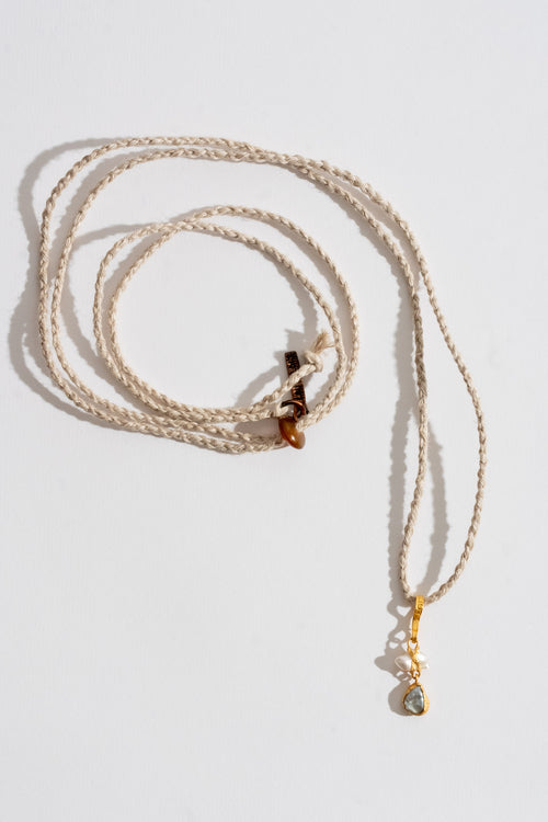 22K TWO DROP FRESHWATER PEARL PENDANT