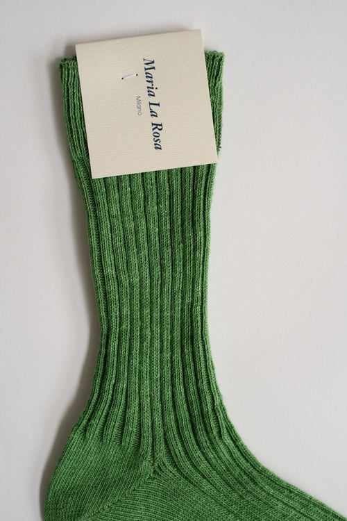 RIBBED SOCK IN GREEN