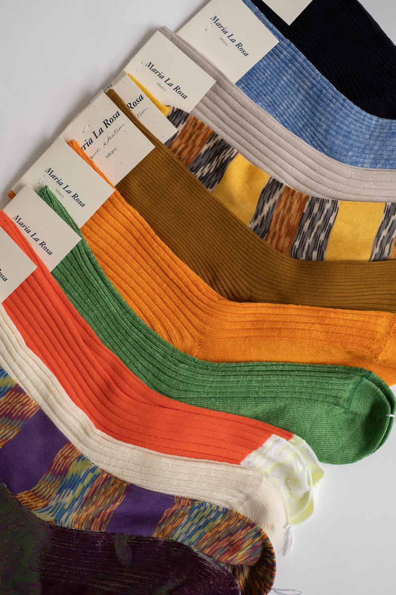LINEN SOCK IN GOLD