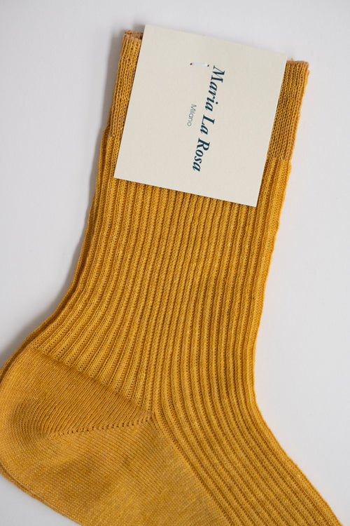 LINEN SOCK IN GOLD