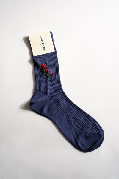 Silk Poppy Sock In Blue