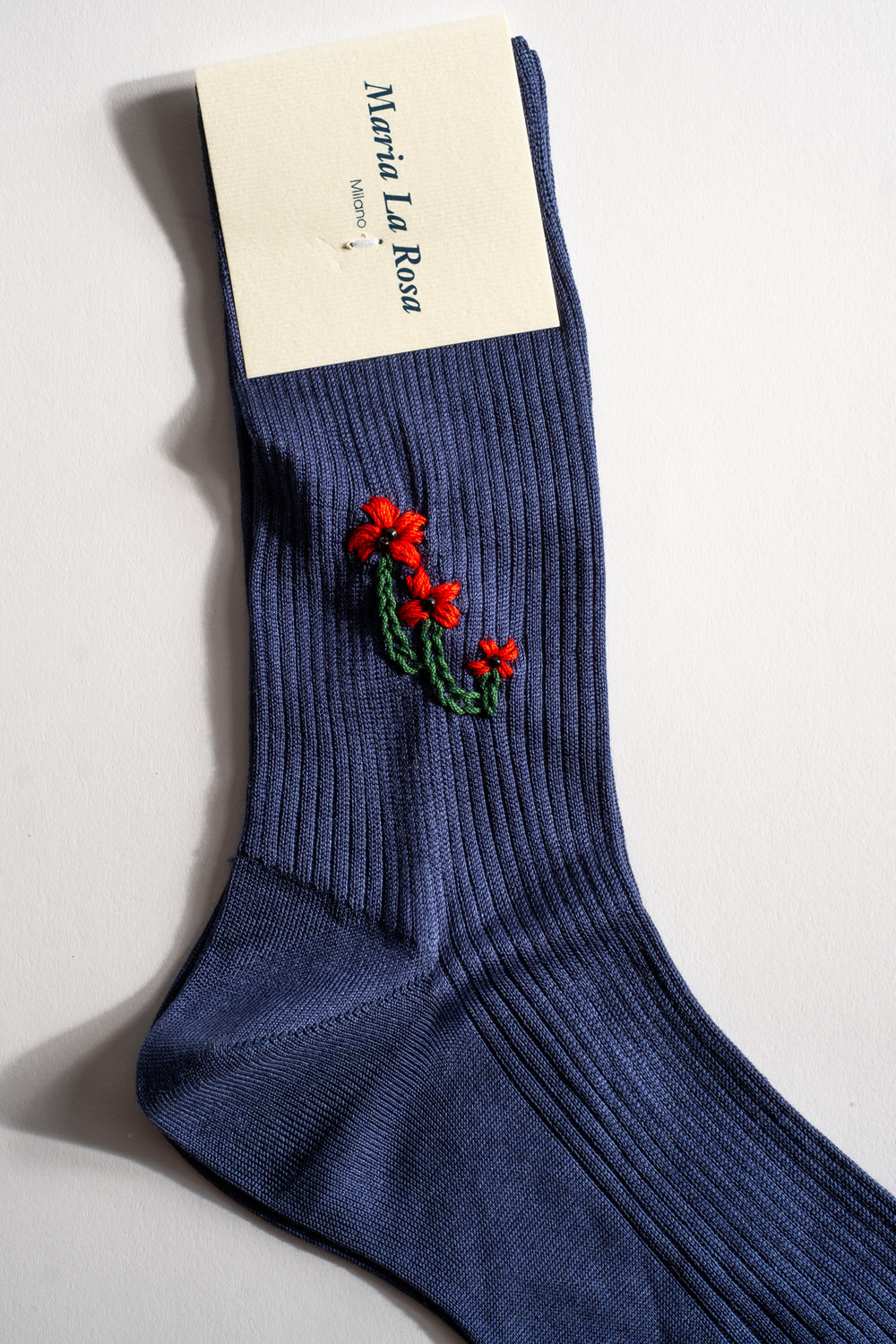 Silk Poppy Sock In Blue