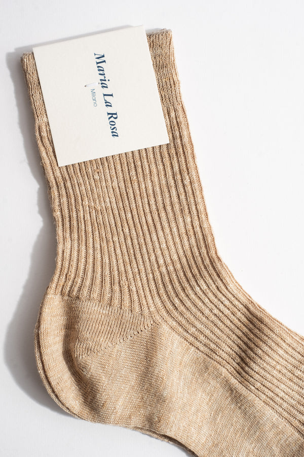 Linen Sock In Natural