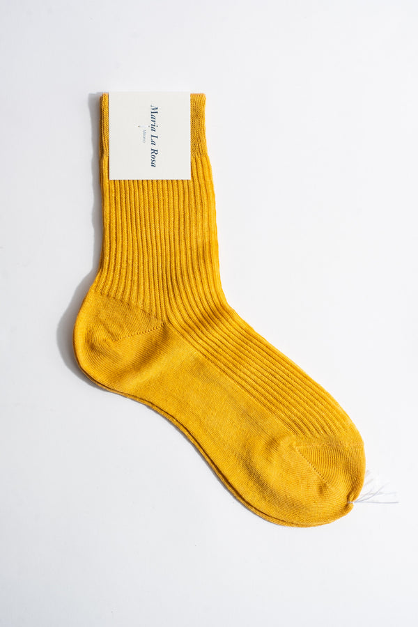 Linen Sock In Yellow