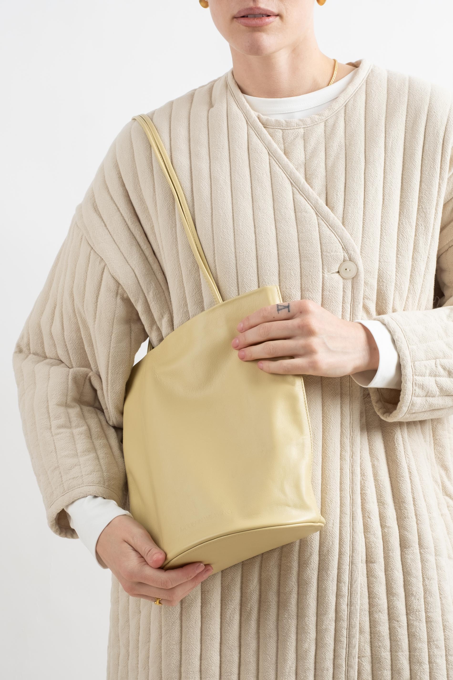 Lamb pleated best sale bucket bag