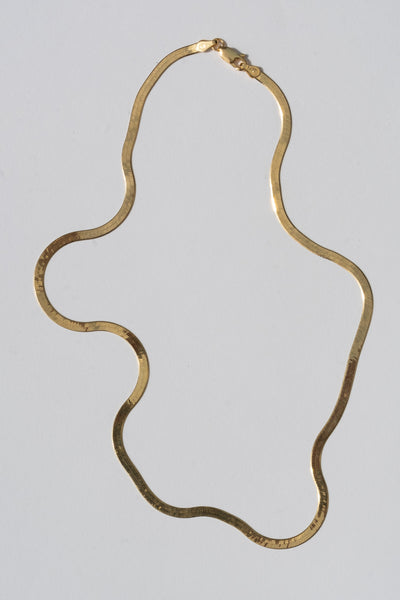 14k Silky Herringbone Chain - 3mm