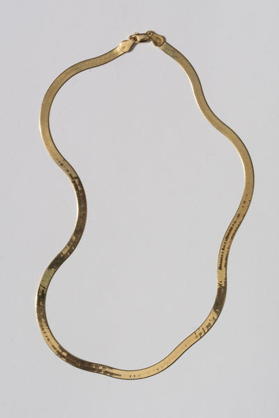 14k Silky Herringbone Chain - 4mm