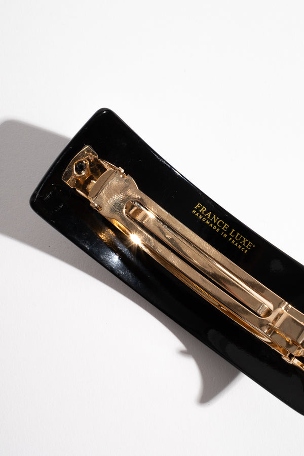 Rectangular Volume Barrette in Black