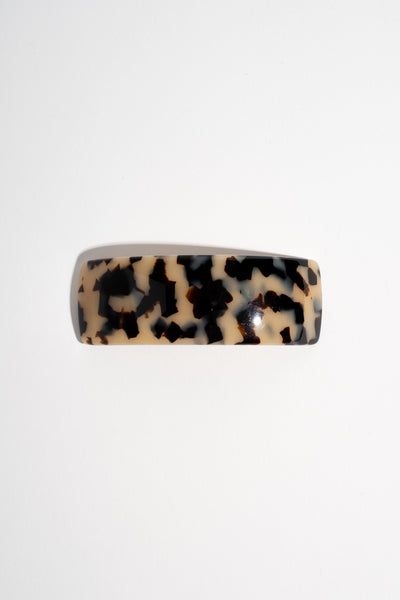 Rectangle Volume Barrette in Ivory Tokyo