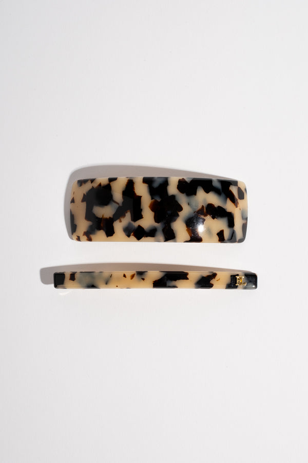 Rectangle Volume Barrette in Ivory Tokyo