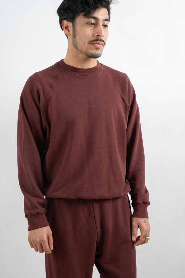 Men’s Crewneck Sweatshirt In Burgundy