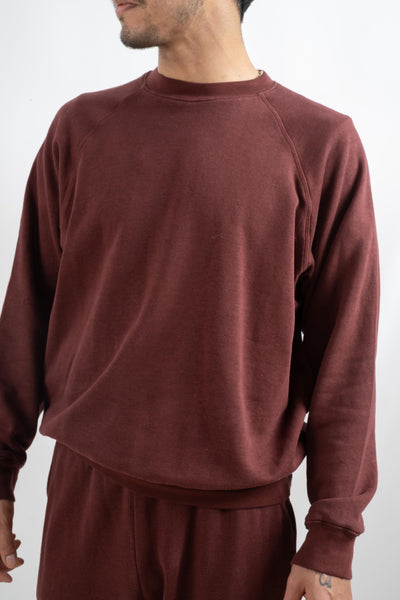 Men’s Crewneck Sweatshirt In Burgundy