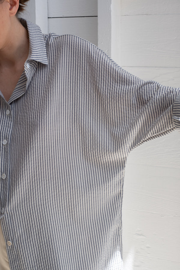 The One Size Shirt In Silk Stripe