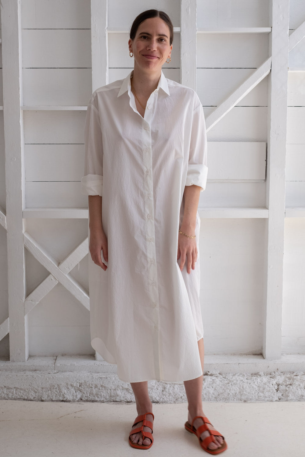 The Shirt Dress In White