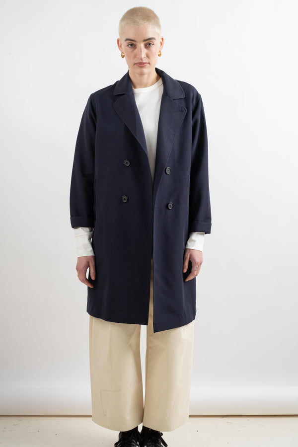 The Trench In Navy Silk