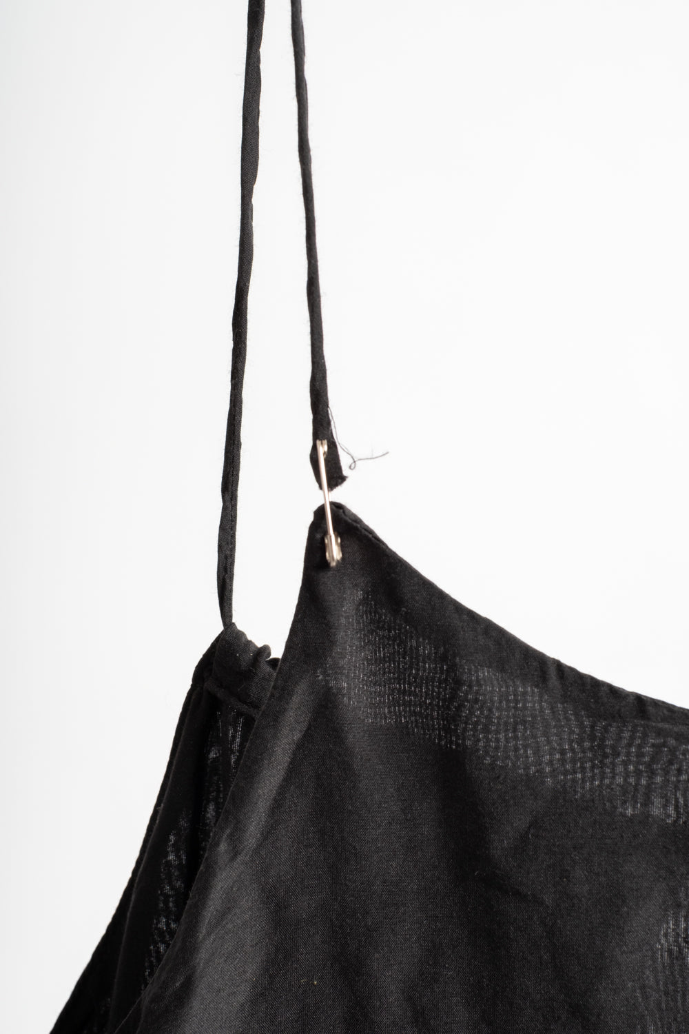 Damaged — Eva Dress in Black Cotton Silk - S