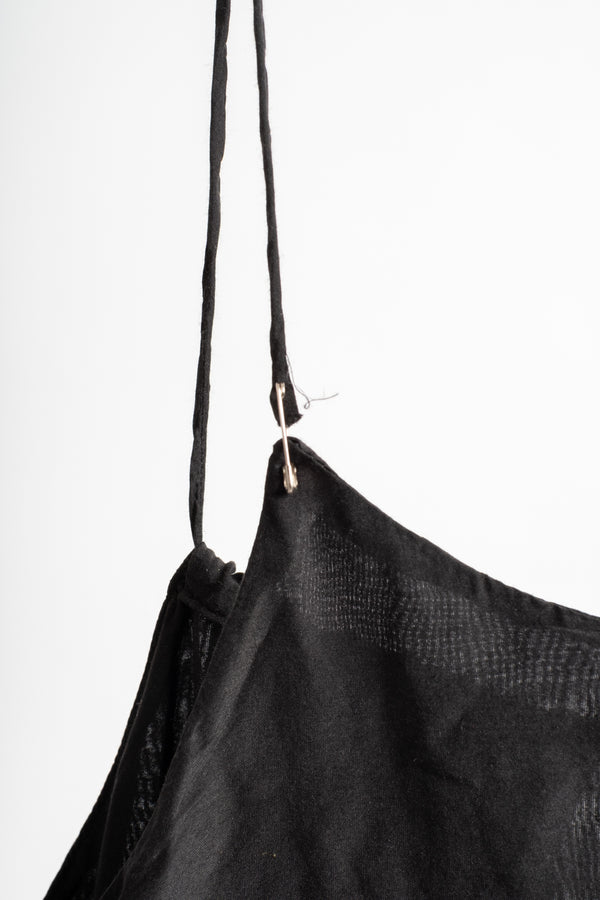 Damaged — Eva Dress in Black Cotton Silk - S