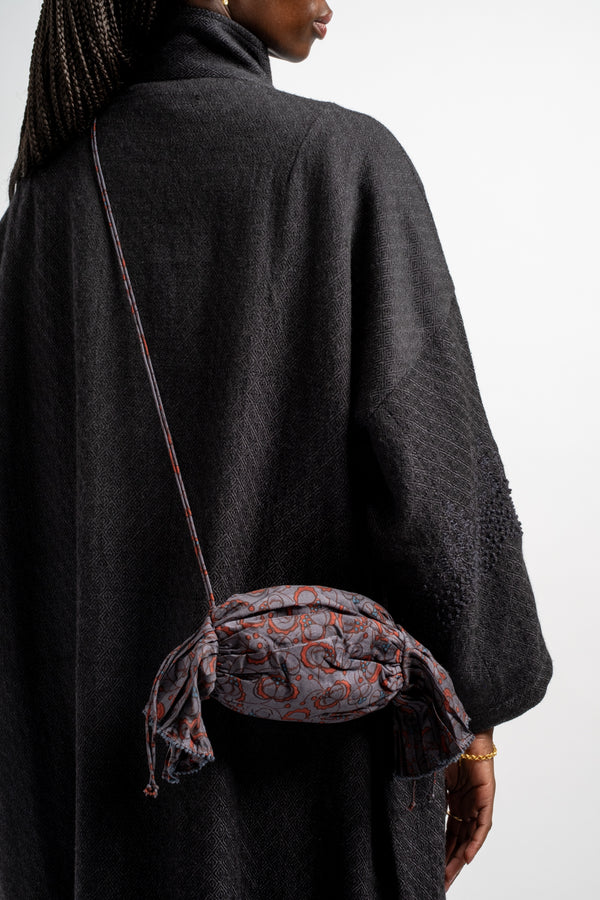 Embroidery Candy Bag in Charcoal