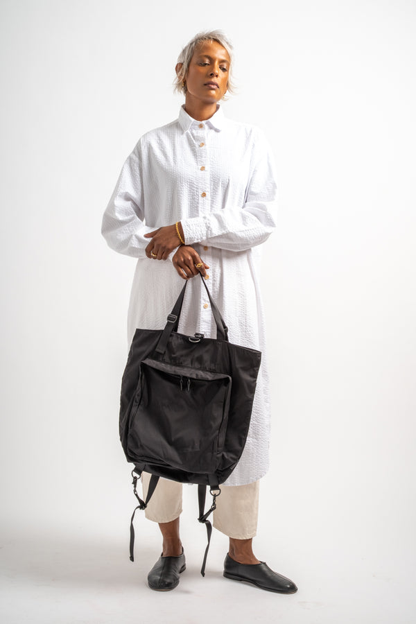 Gabardine 2-Way Backpack in Black