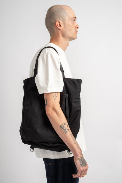 Gabardine 2-Way Backpack in Black