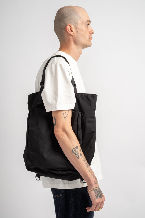 Gabardine 2-Way Backpack in Black