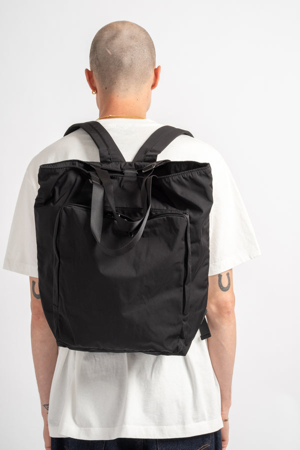 Gabardine 2-Way Backpack in Black