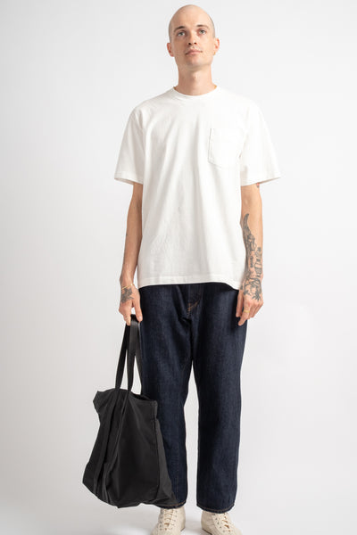 Large Gabardine Tote in Black