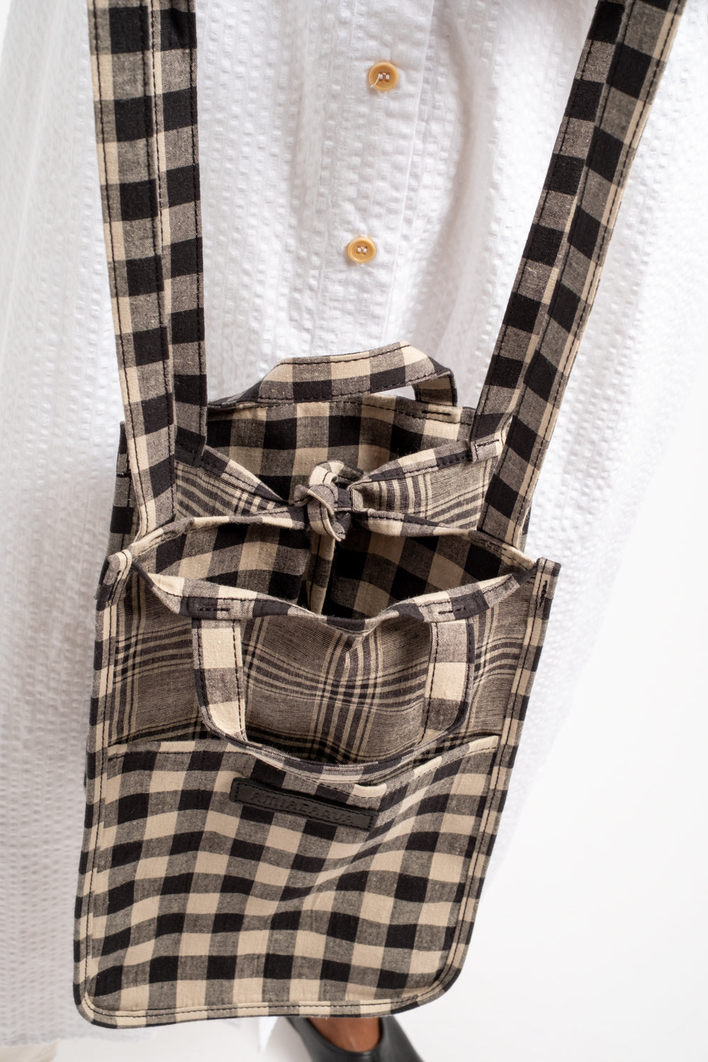 Medium Easy Bag in Checkered Black
