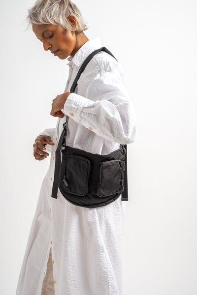 Small Gabardine Bodybag in Black