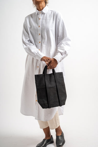 Washed Canvas 6-Pocket Tote in Black