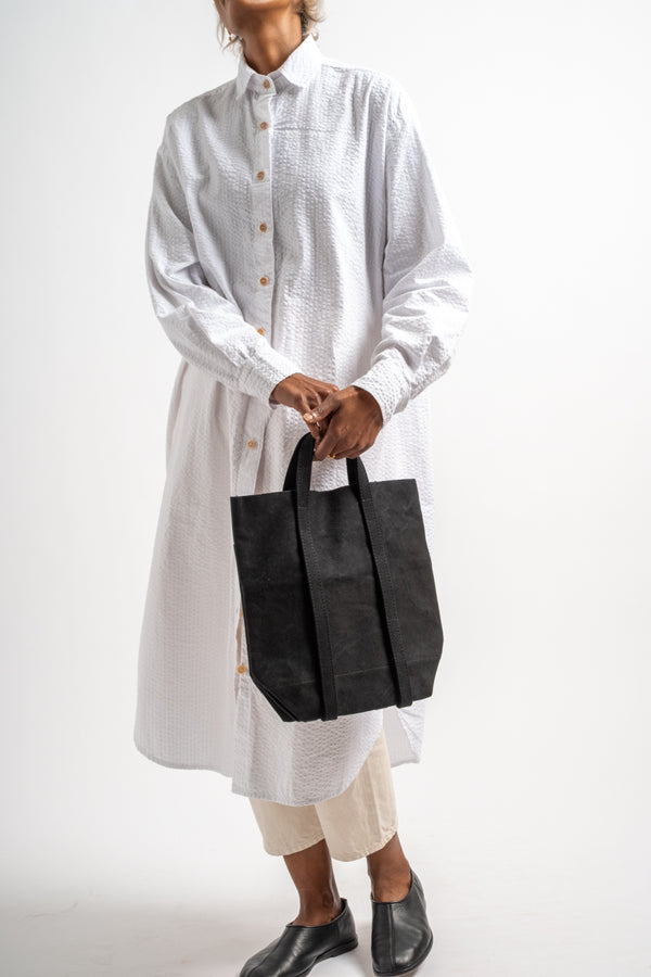 Washed Canvas 6-Pocket Tote in Black