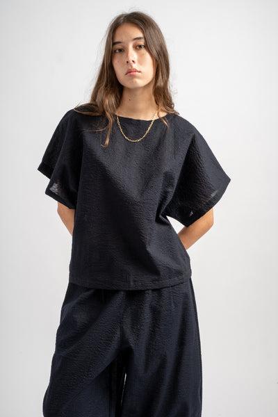 Boxed Top in Midnight