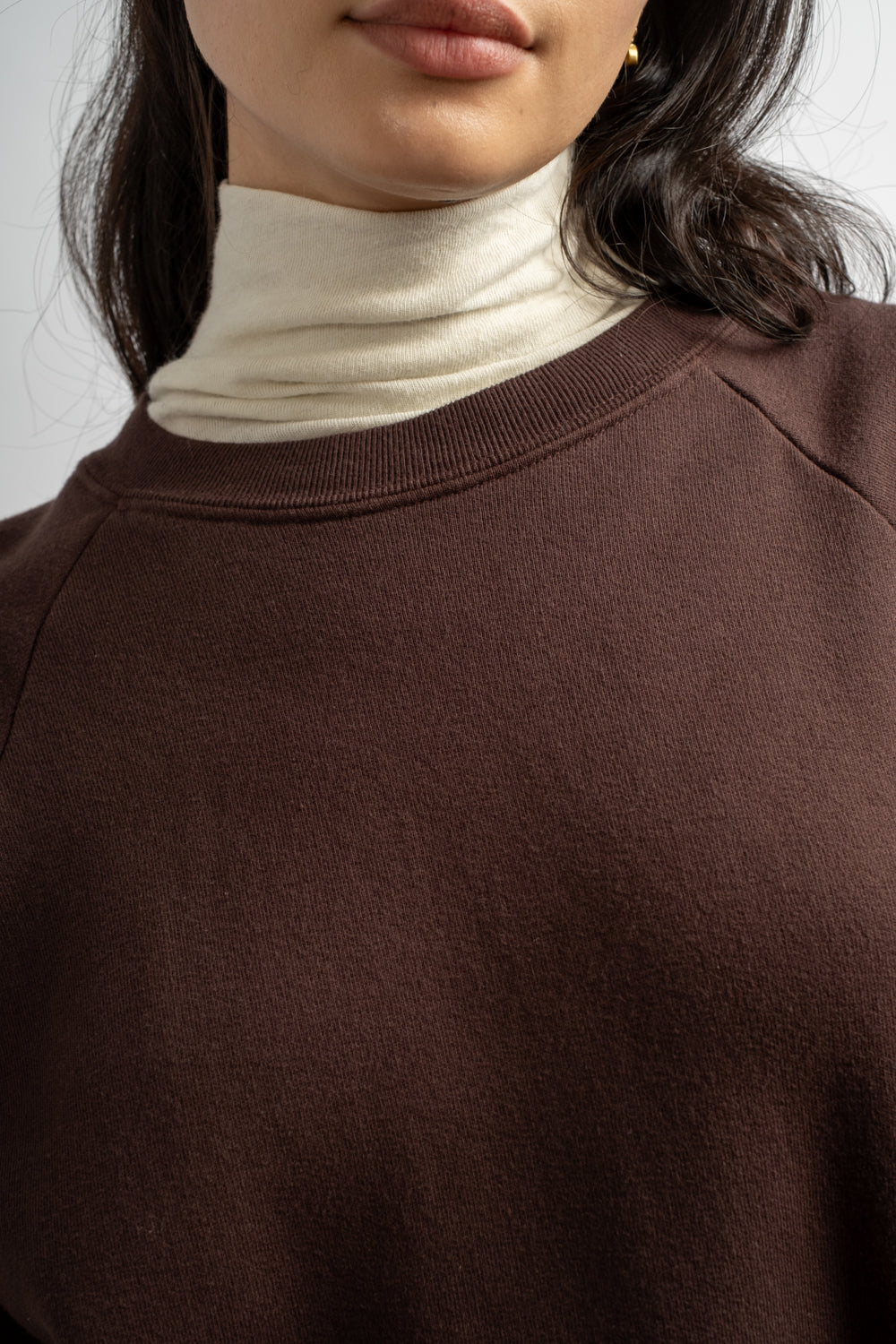 Raglan Sweatshirt in Dark Cacao