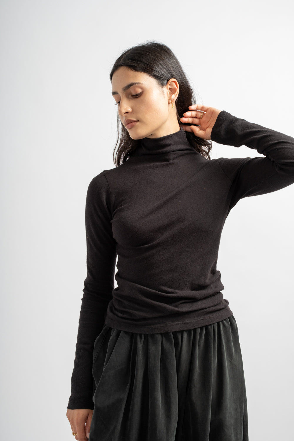 Turtle Neck L/S in Black
